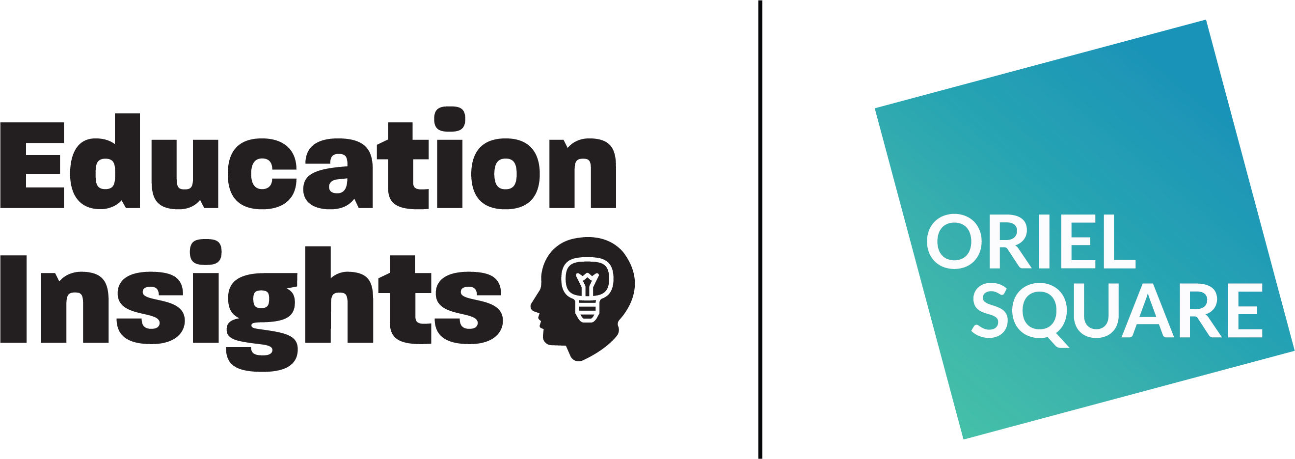 Education Insights and Oriel Square logos side by side.